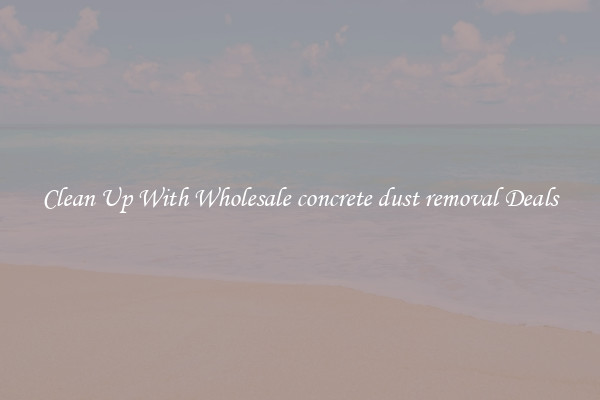 Clean Up With Wholesale concrete dust removal Deals