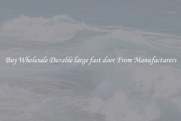 Buy Wholesale Durable large fast door From Manufacturers