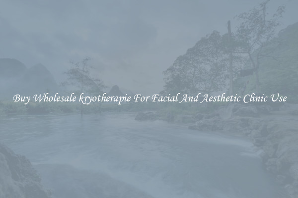 Buy Wholesale kryotherapie For Facial And Aesthetic Clinic Use