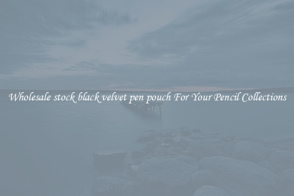 Wholesale stock black velvet pen pouch For Your Pencil Collections