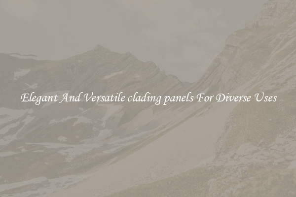 Elegant And Versatile clading panels For Diverse Uses