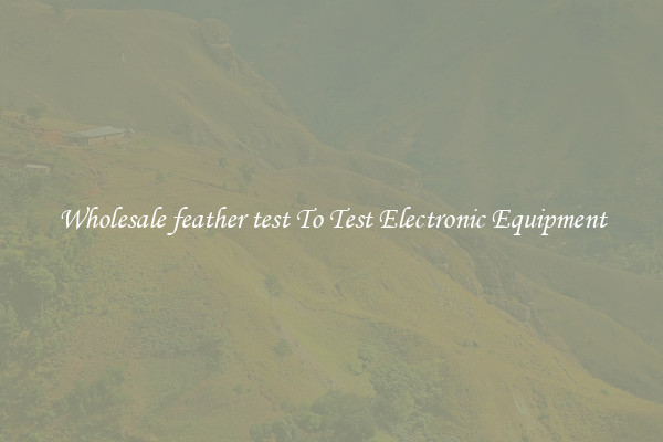 Wholesale feather test To Test Electronic Equipment