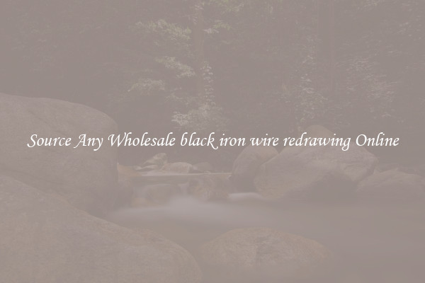 Source Any Wholesale black iron wire redrawing Online