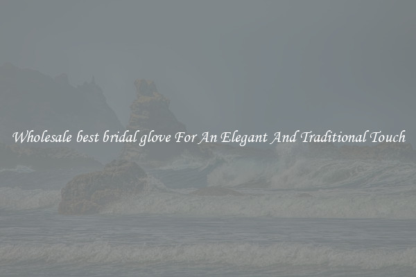 Wholesale best bridal glove For An Elegant And Traditional Touch