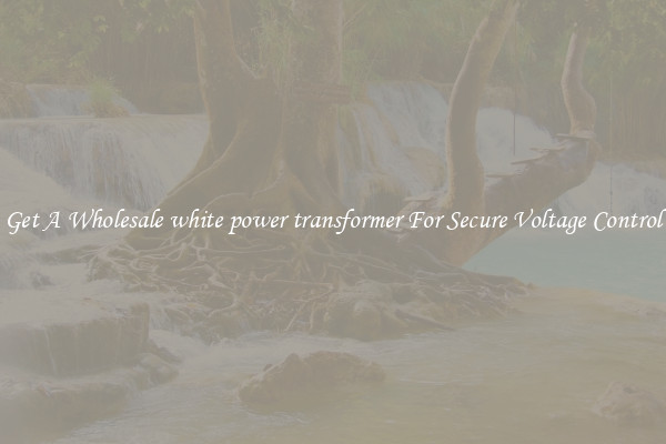 Get A Wholesale white power transformer For Secure Voltage Control