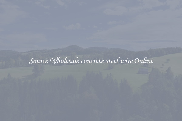 Source Wholesale concrete steel wire Online