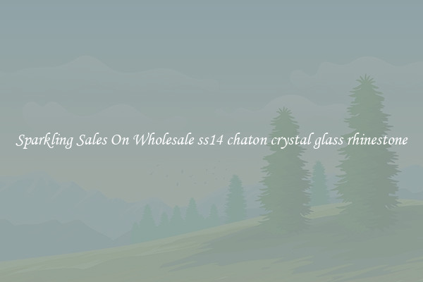 Sparkling Sales On Wholesale ss14 chaton crystal glass rhinestone