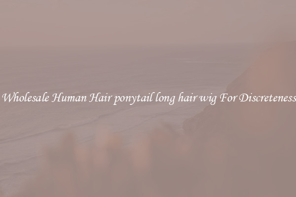 Wholesale Human Hair ponytail long hair wig For Discreteness