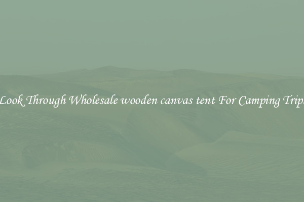 Look Through Wholesale wooden canvas tent For Camping Trips